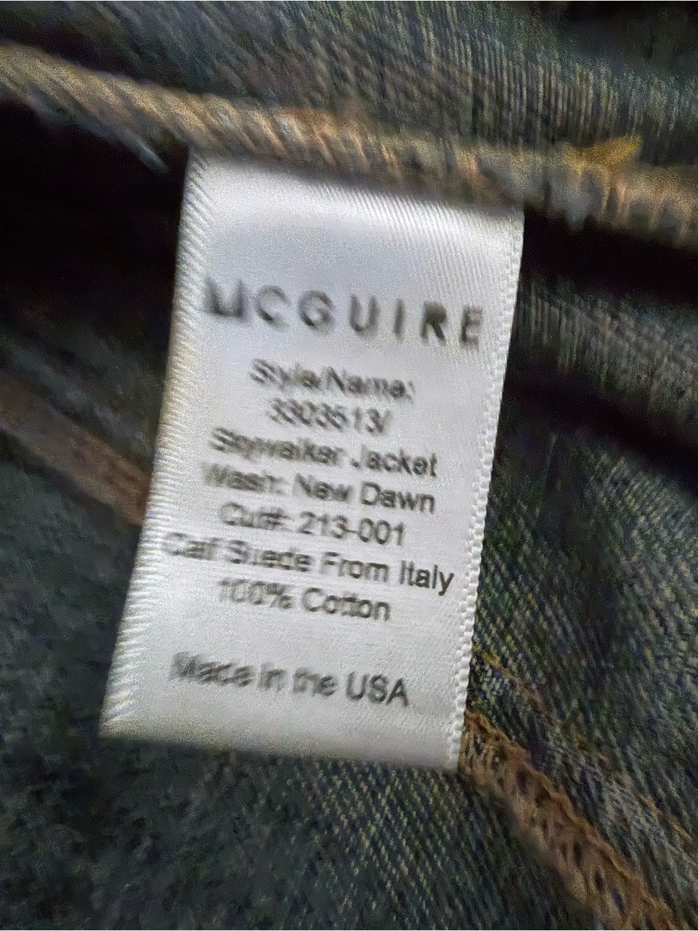 MC GUIRE Light Wash Denim Jacket with Gray Fringe - Picture 8 of 9